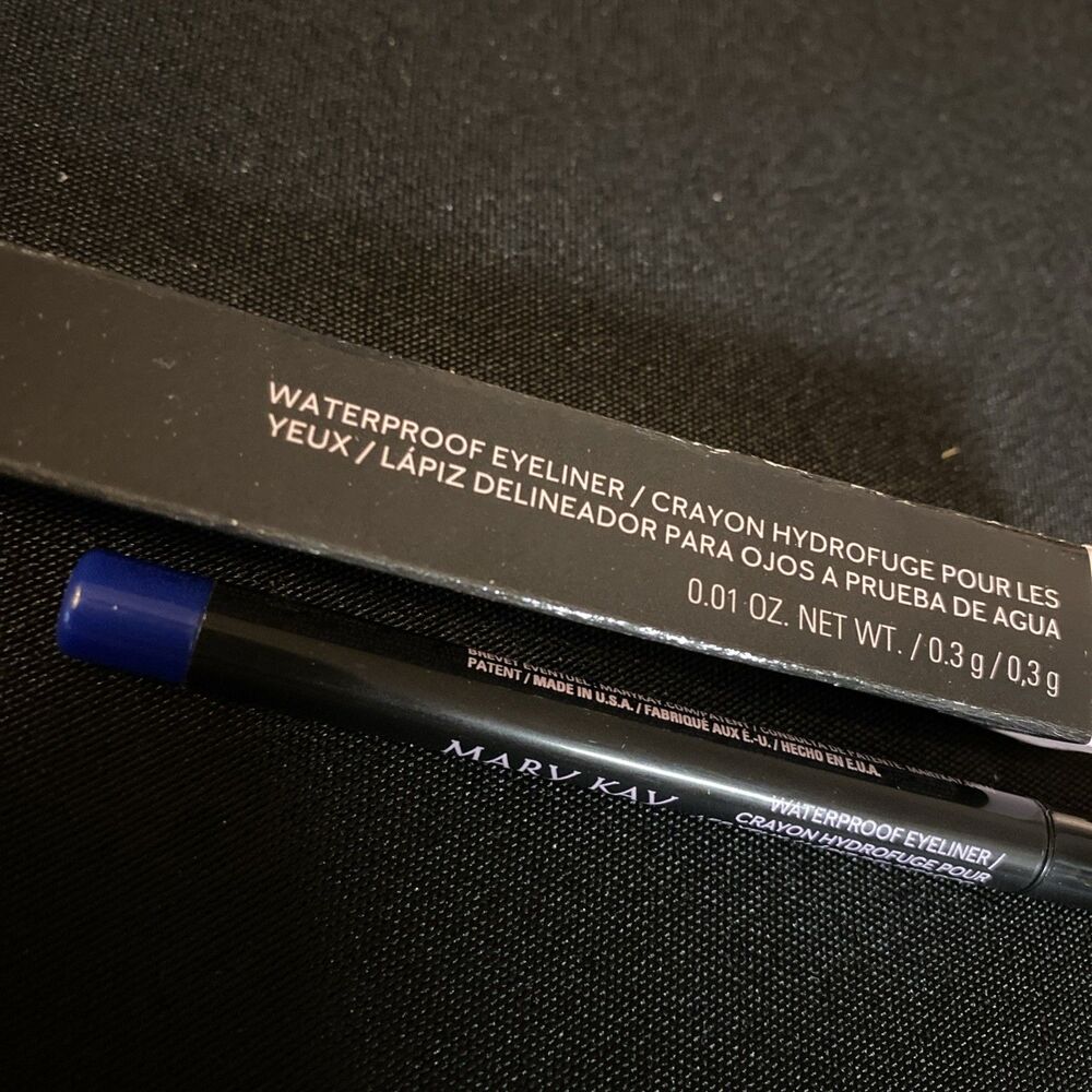 New In Box Mary Kay Waterproof Eyeliner Blue .01 oz ~ Full Size Fast Ship